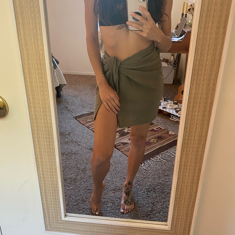 Cotton green sarong
